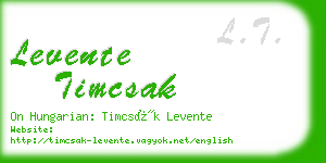 levente timcsak business card